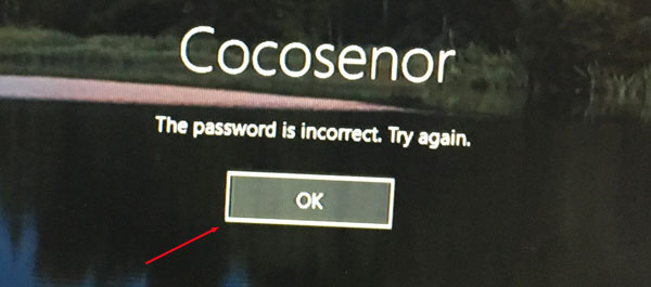 password is incorrect