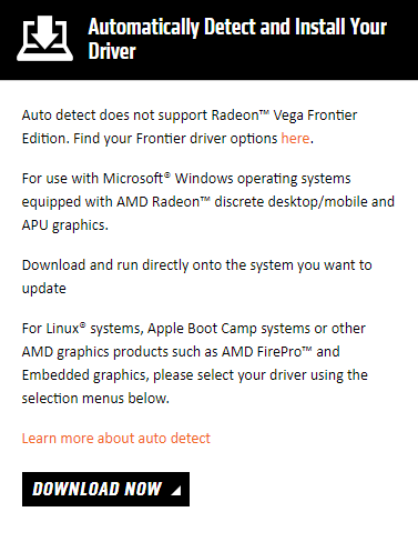 automatically detect and install driver