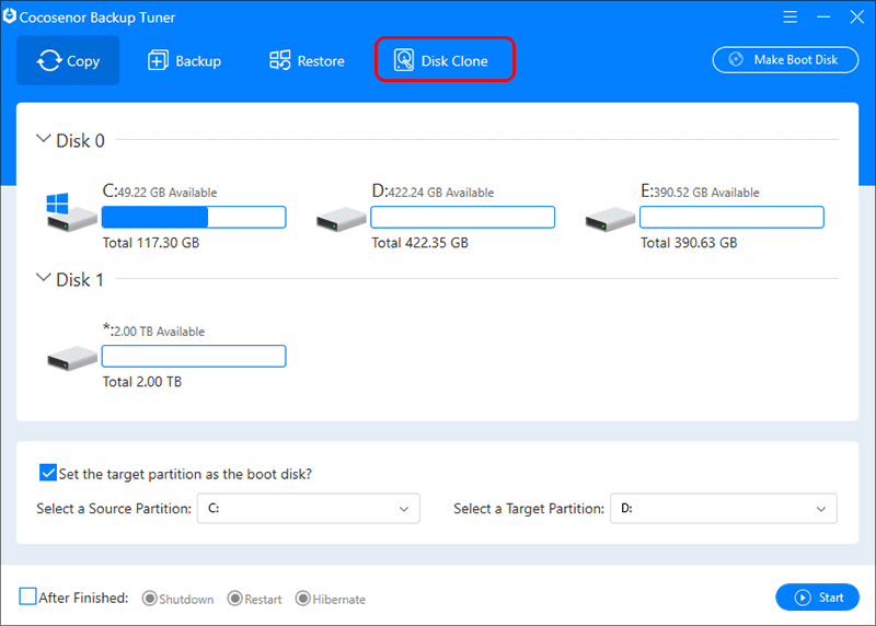 choose Disk Clone