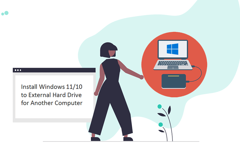 install Windows to external hard drive for another computer