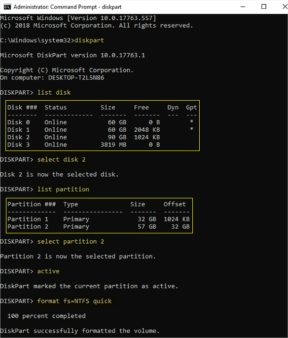 make a bootable external hard disk by cmd