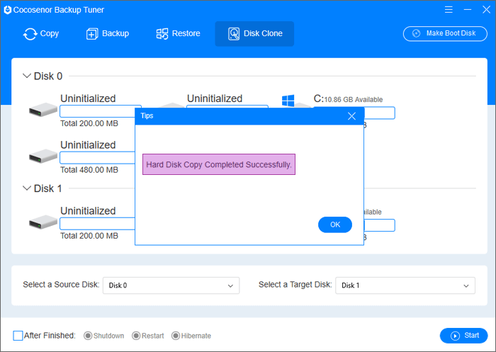 ssd cloned successfully