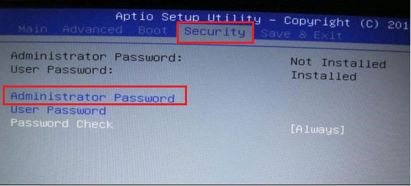 security password