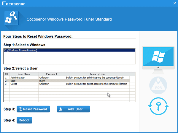 password reset