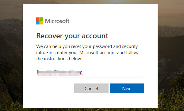 recover your account