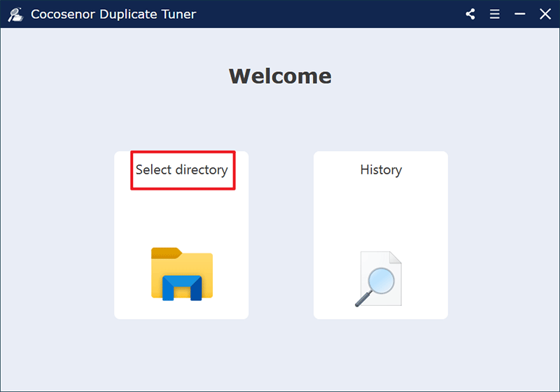 click select directory