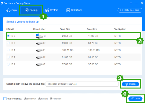 backup interface