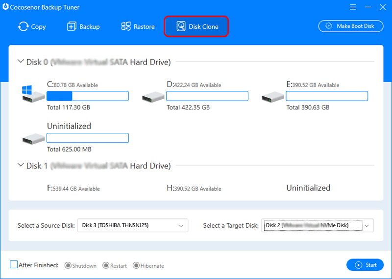 choose Disk Clone