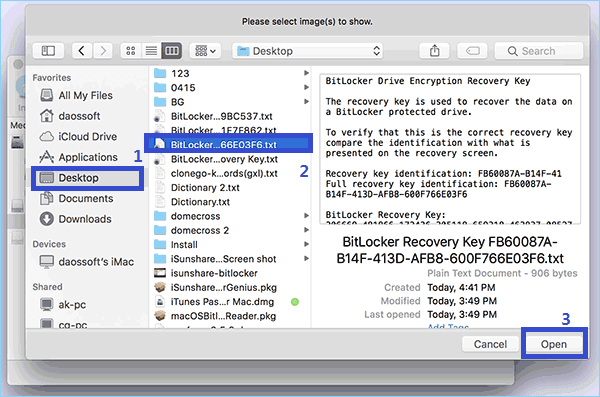 find the path of key file