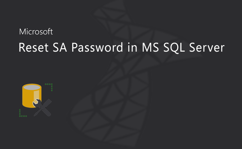 reset sql server sa password