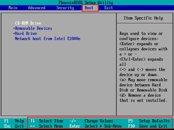 set cd rom to first option
