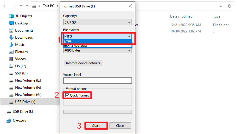 format drive in file explorer