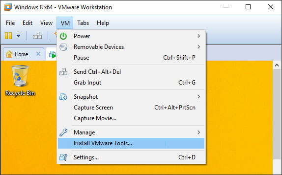 install vmware tools