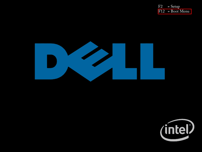 dell first boot screen