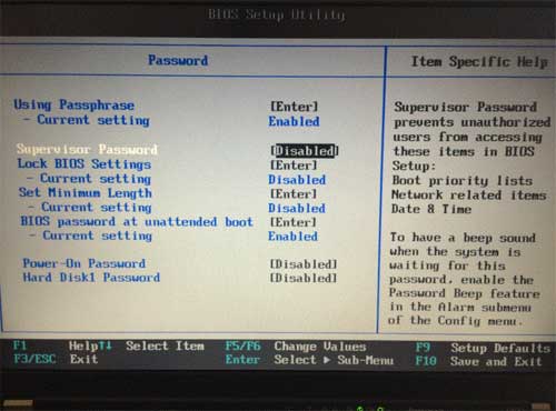 Lenovo thinkpad reset bios password fog machine