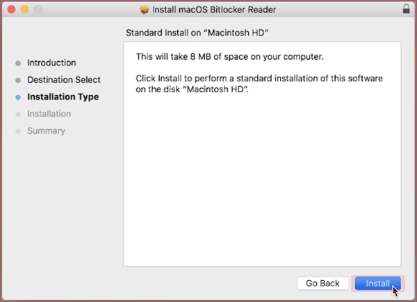 Install MacOS BitLocker Reader