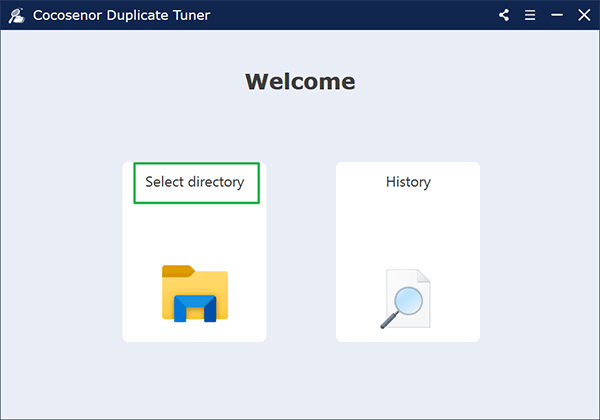 click select directory 