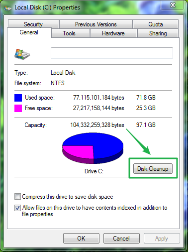 local disk properties