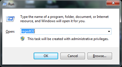 run regedt32