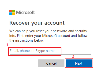 enter hotmail account