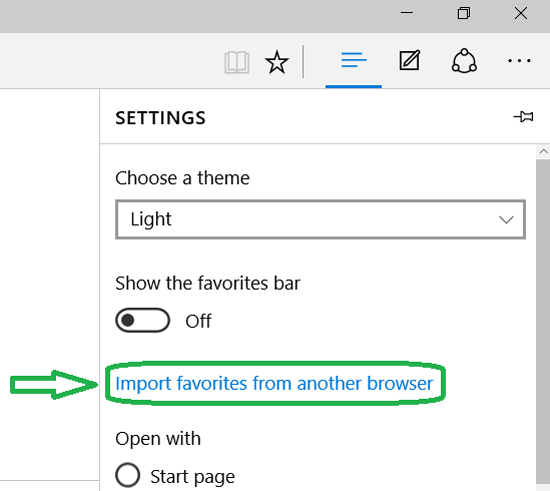 import favorites from another browser