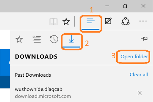 open download folde