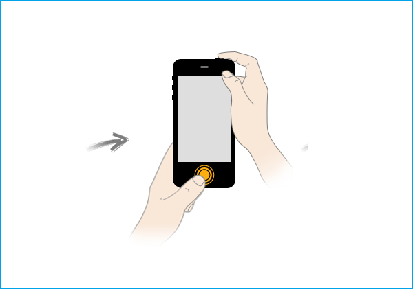 press iphone home and power button
