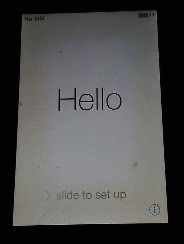 slide to set up