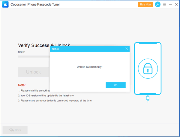 unlock iphone successfully