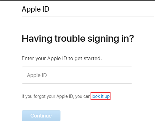 look up Apple ID