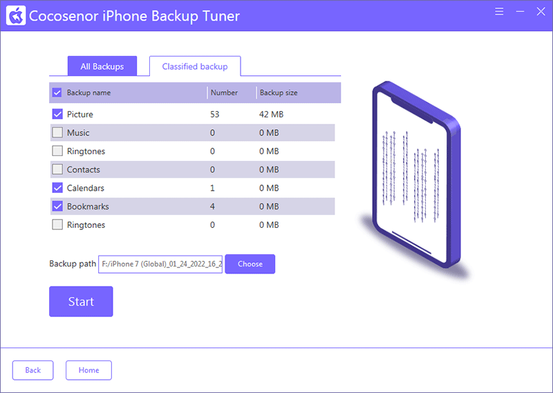 transfer files from iPhone to PC with iPhone Backup Tuner
