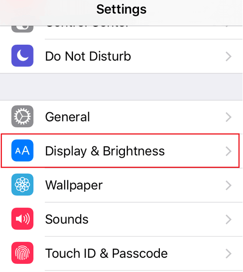 change iphone se display brightness