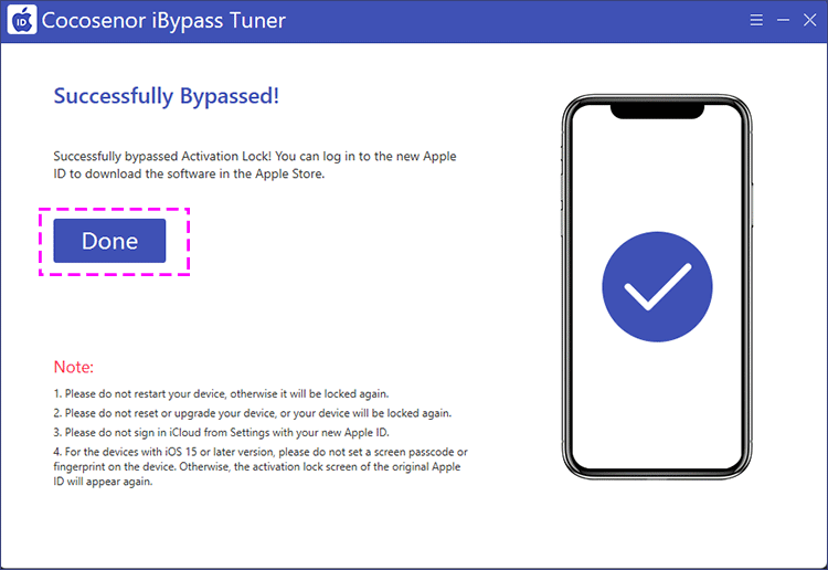 successfully bypassed Activation lock