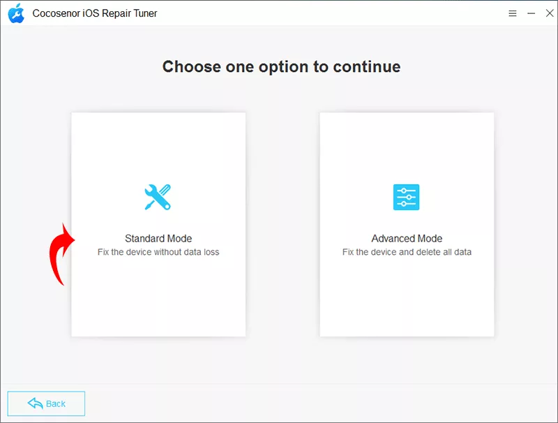 select Standard Mode