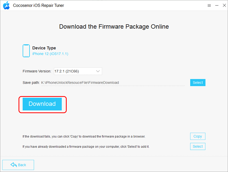 download firmware package