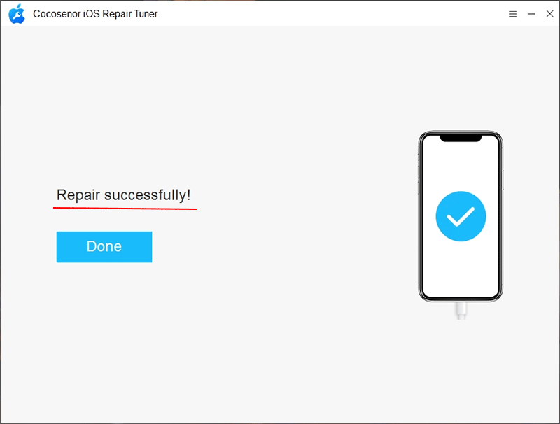 repair iPhone successfully
