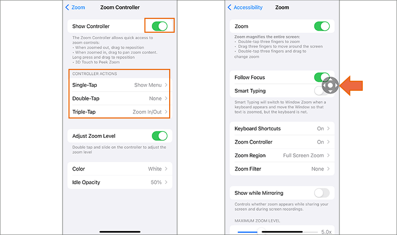 enable zoom controller