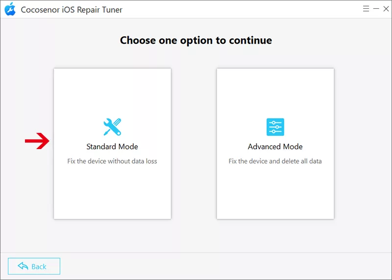 select Standard Mode