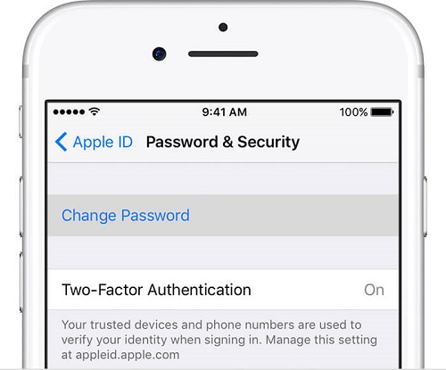 change password under two factor authentication