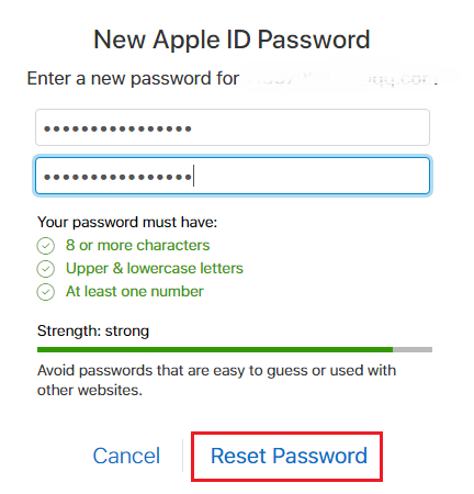 enter a new password