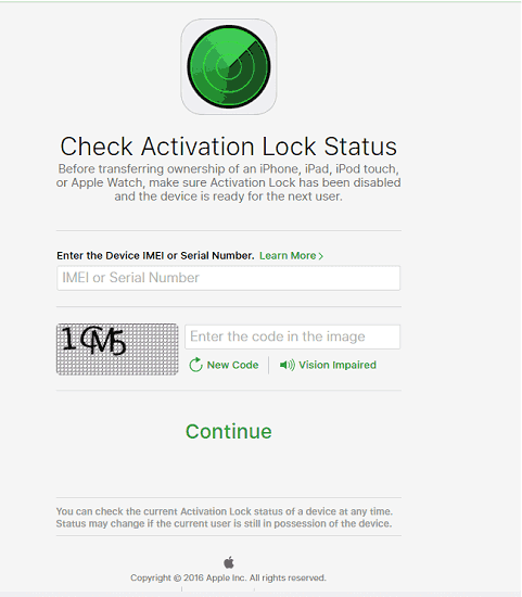 check iphone activation lock