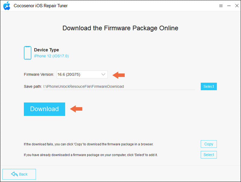 hit on Download button