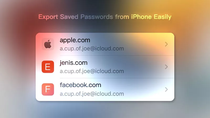 how to export passwords
