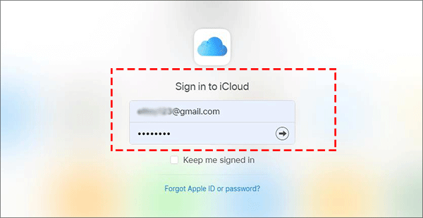 sign in to iCloud