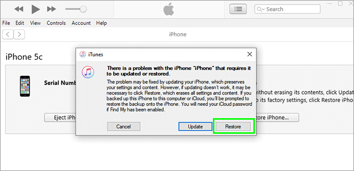 restore iPhone