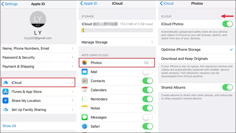 Turn off iCloud sync