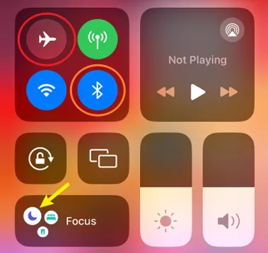 Turn off Airplane Mode and DND
