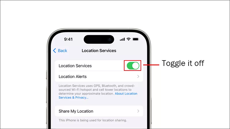 disable location services