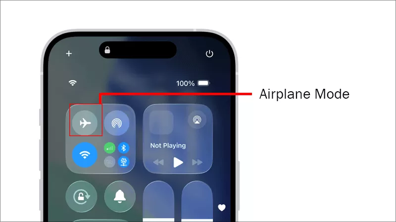turn on Airplane mode