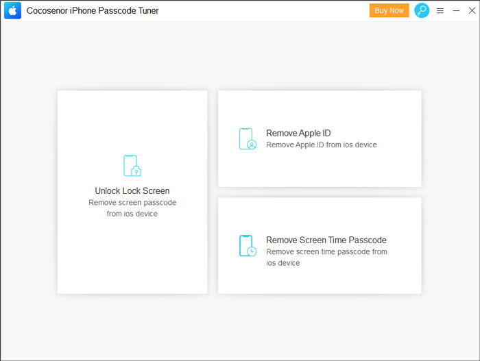 iPhone Passcode Tuner main interface